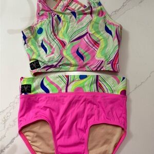 Colorful Kids Dance Costume Set